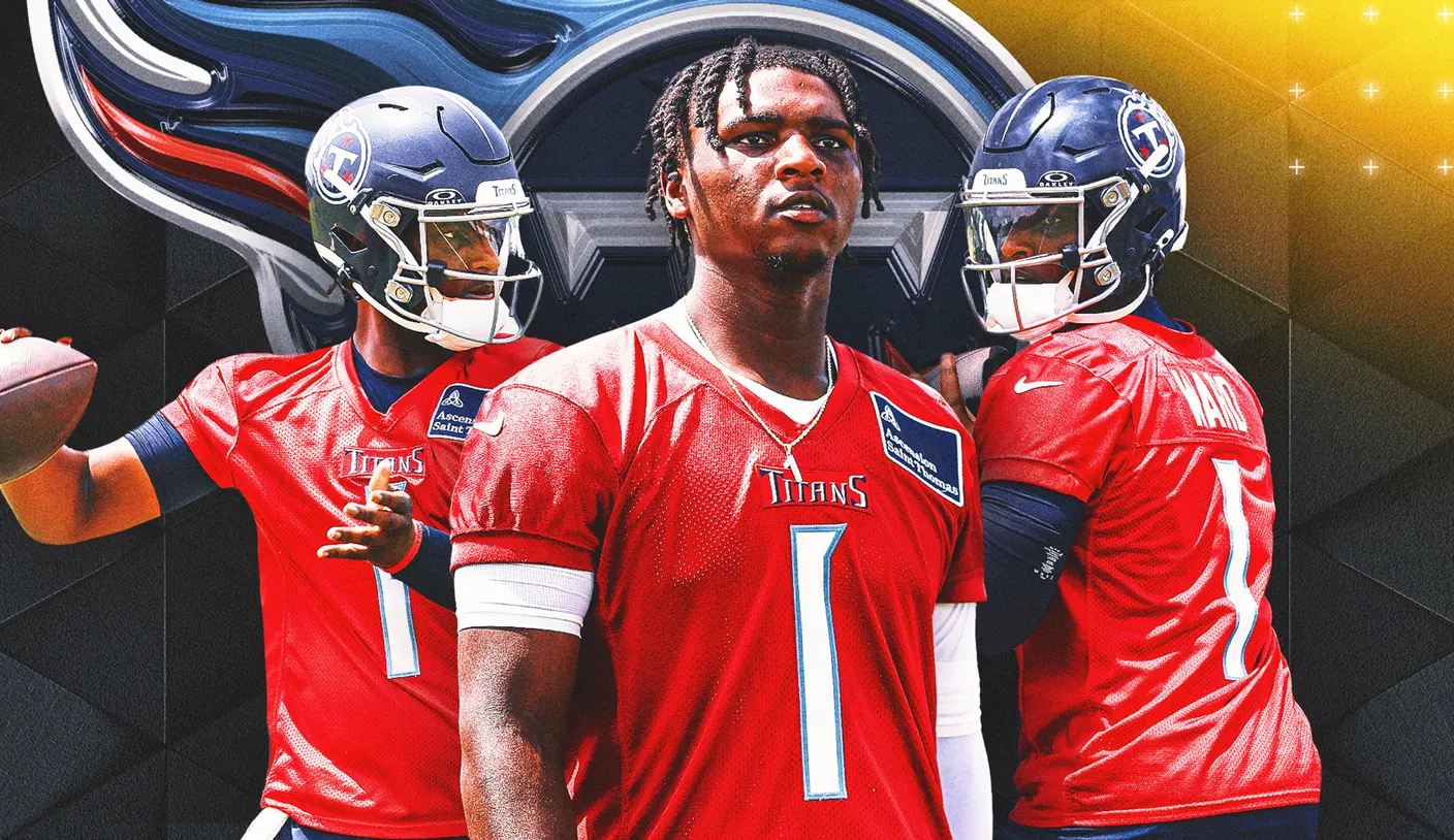 Primeira escolha Cameron Ward chega às 4h45 e impõe rotina austera no training camp dos Titans - Imagem do artigo