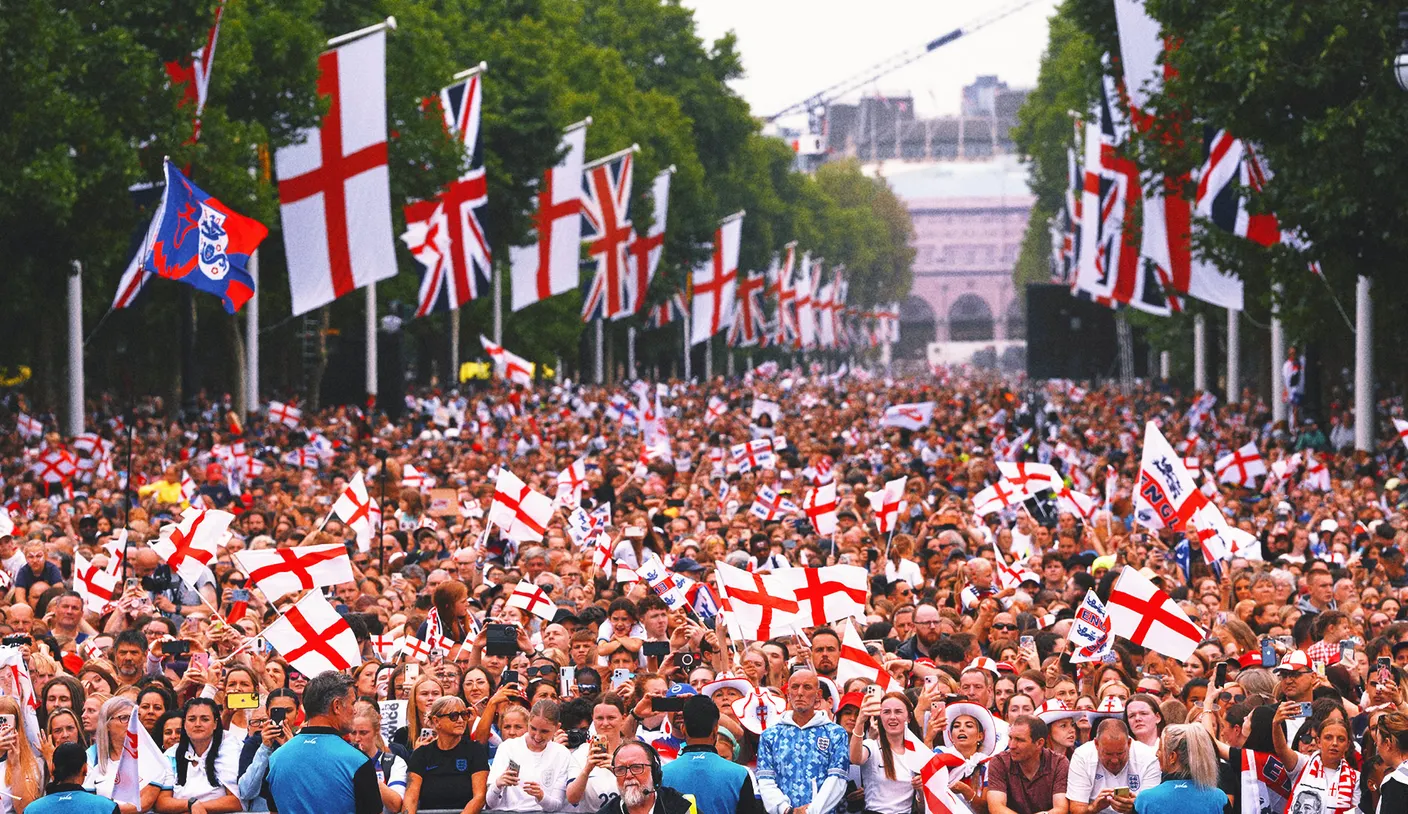 Inglaterra festeja bicampeonato do Euro Feminino com desfile em Londres e show surpresa - Imagem do artigo
