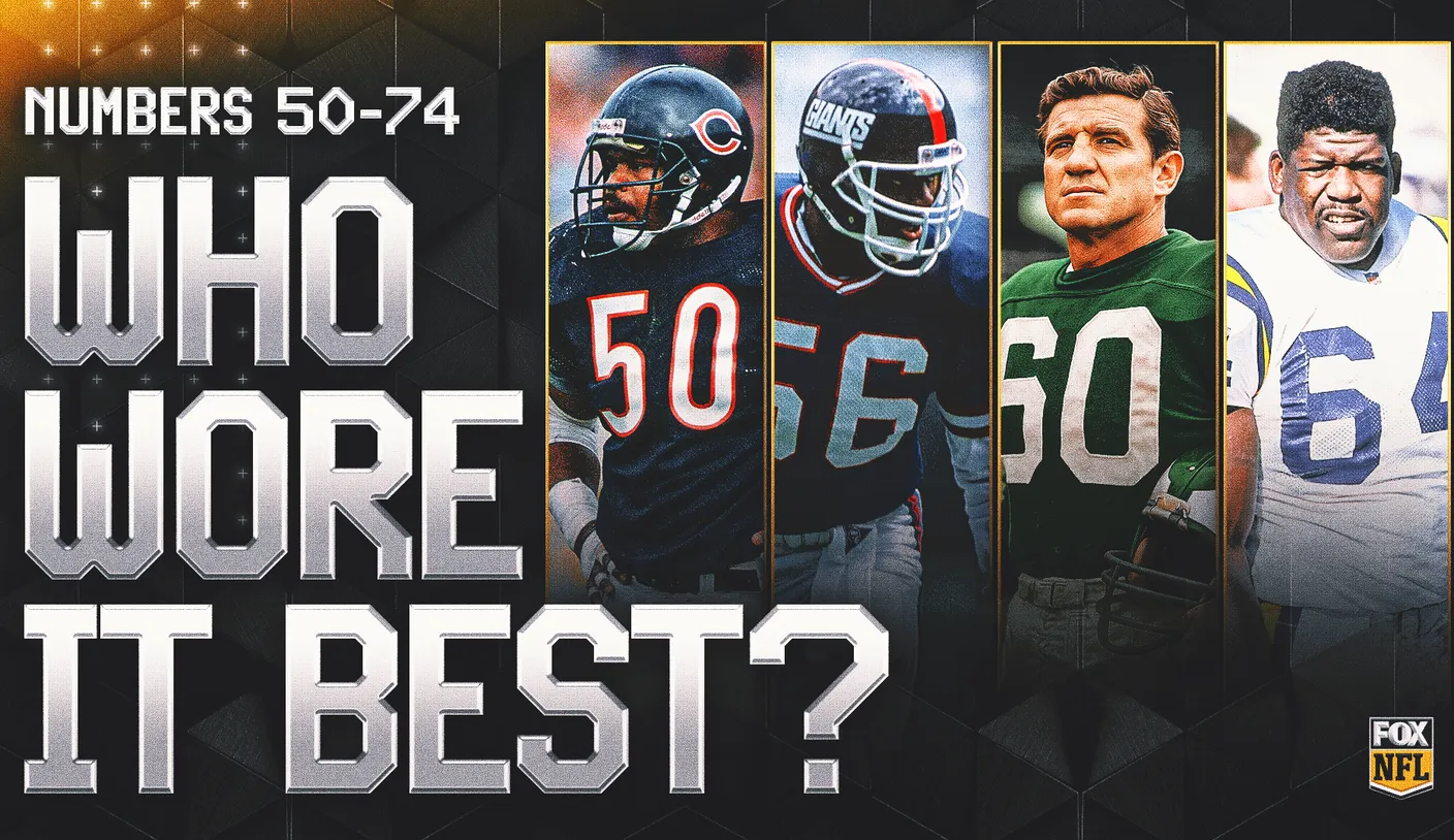 Ranking elege os maiores jogadores da NFL com as camisas 50 a 74 - Imagem do artigo