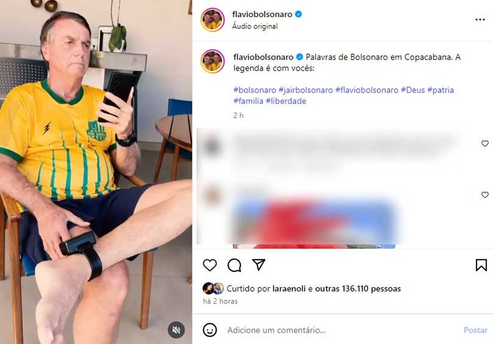 Bolsonaro é colocado em prisão domiciliar com tornozeleira e perde acesso a redes sociais - Imagem do artigo original