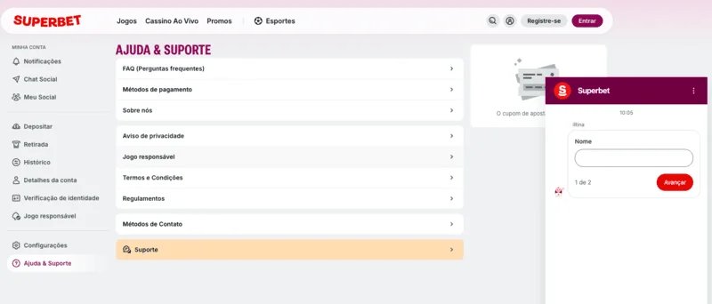 Suporte Superbet: veja chat, telefone e e-mail oficiais - Imagem do artigo
