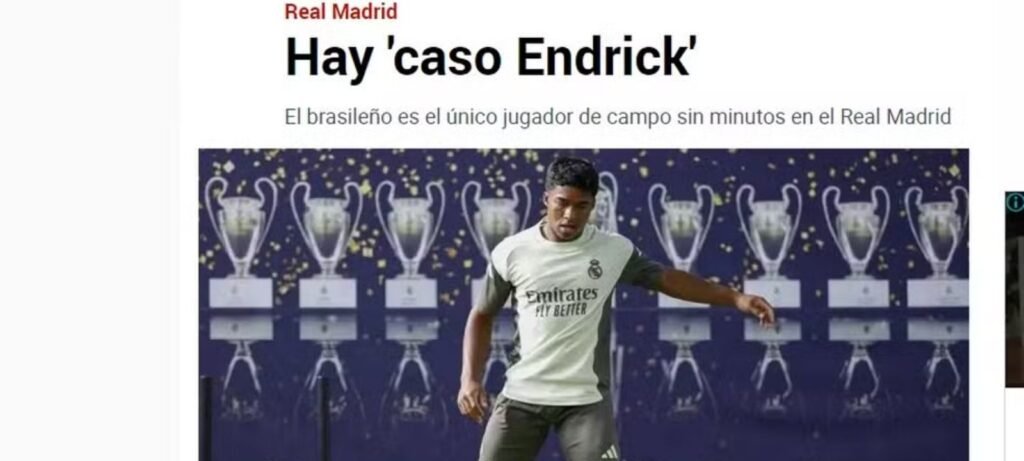 Endrick pode ser emprestado pelo Real Madrid em janeiro - Imagem do artigo