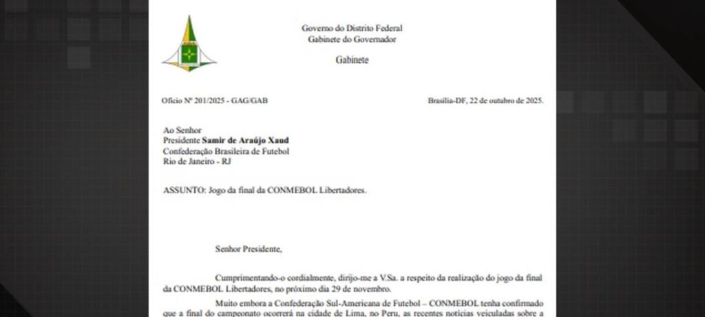 Final da Libertadores em Brasília? Governador faz oferta - Imagem do artigo