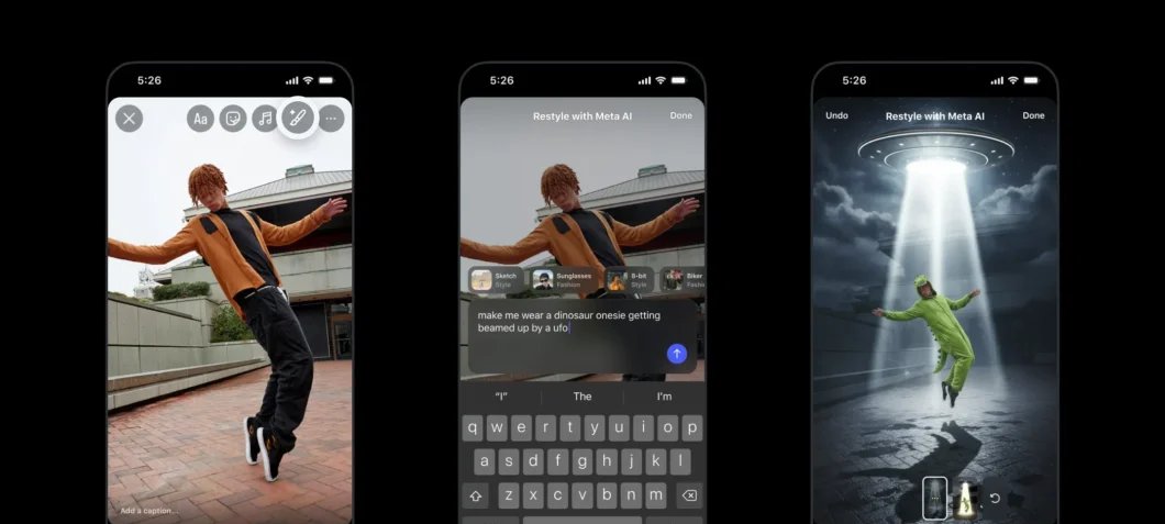 Instagram Restyle transforma stories com editor de IA - Imagem do artigo